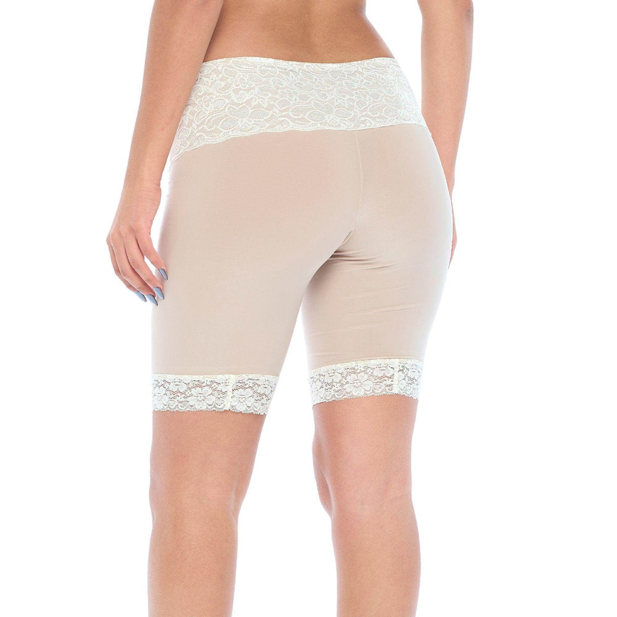 Signature Lace Shortlette Slipshort 9" | Ecru From Undersummers