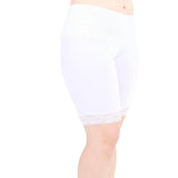 Signature Lace Shortlette Slipshort 9" | White From Undersummers