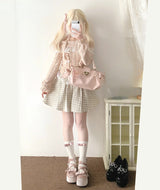 Kawaii Lace Patchwork Knit Top – Halter Neck Lolita Sweater From Kawaii Stop