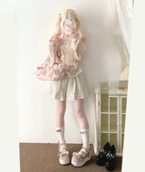 Kawaii Lace Patchwork Knit Top – Halter Neck Lolita Sweater From Kawaii Stop