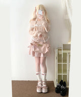 Kawaii Lace Patchwork Knit Top – Halter Neck Lolita Sweater From Kawaii Stop