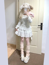 Kawaii Lace Patchwork Knit Top – Halter Neck Lolita Sweater From Kawaii Stop