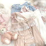 Kawaii Lace Patchwork Knit Top – Halter Neck Lolita Sweater From Kawaii Stop