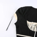 Lace Trim Crop Top: Sweet Square Neck Harajuku Tee From Kawaii Stop