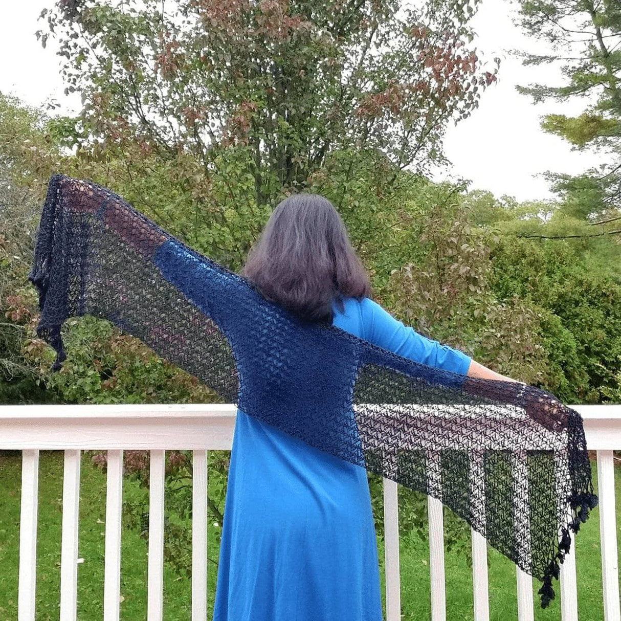 Lacy Floret Shawl Crochet Pattern from Darn Good Yarn