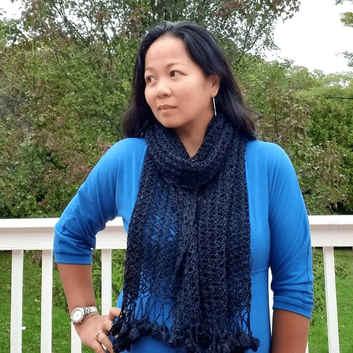 Lacy Floret Shawl Crochet Pattern from Darn Good Yarn