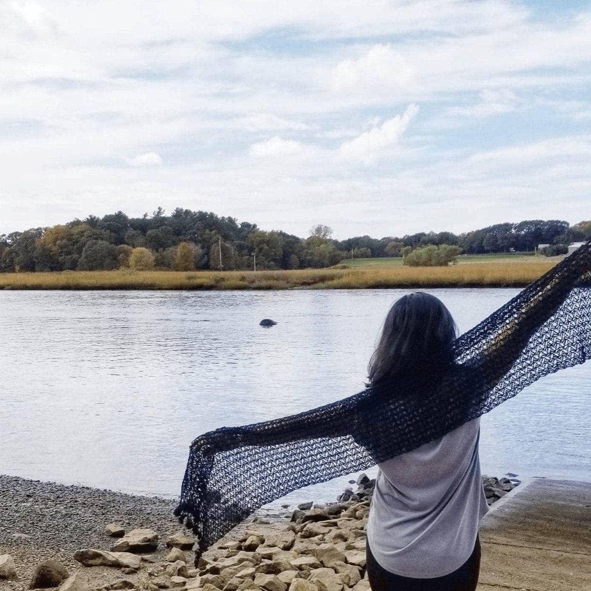 Lacy Floret Shawl Crochet Pattern from Darn Good Yarn