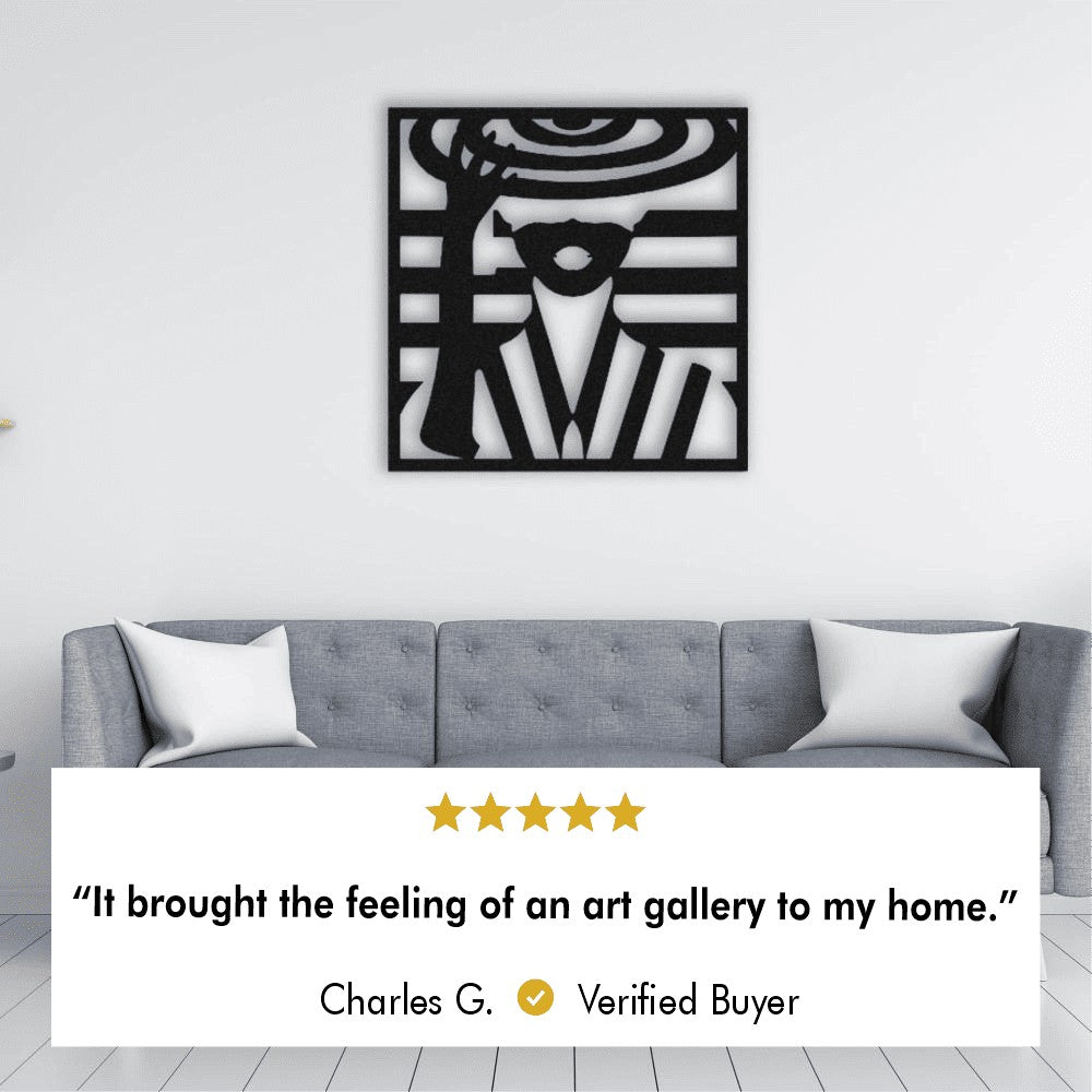 Lady With Hat Metal Wall Art from VITAHOME DESIGN LLC