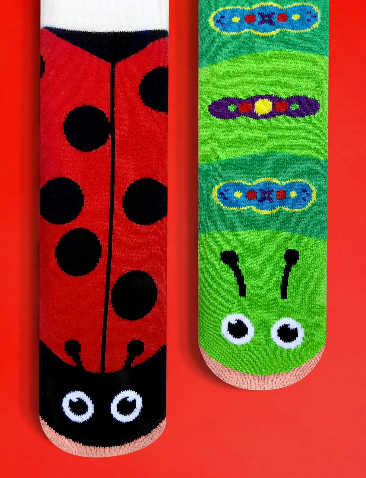 ADULT LADYBUG & CATERPILLAR SOCKS from Pals Socks