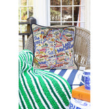 Lake Michigan Hand-Embroidered Pillow from Quirks!