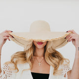 Lake Shore Drive Wide Fringe Sun Hat from Pretty Simple