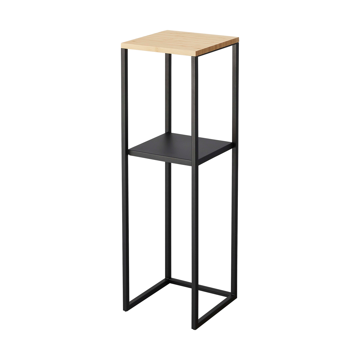 Two-Tier Display & Storage Shelf (31.5" H)  - Steel + Wood from Yamazaki Home