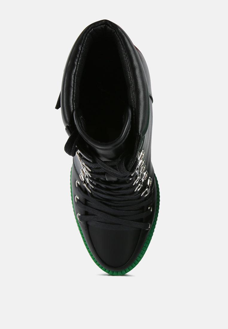 Larch Cushion Collared Biker Boots from London Rag International