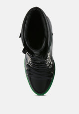 Larch Cushion Collared Biker Boots from London Rag International