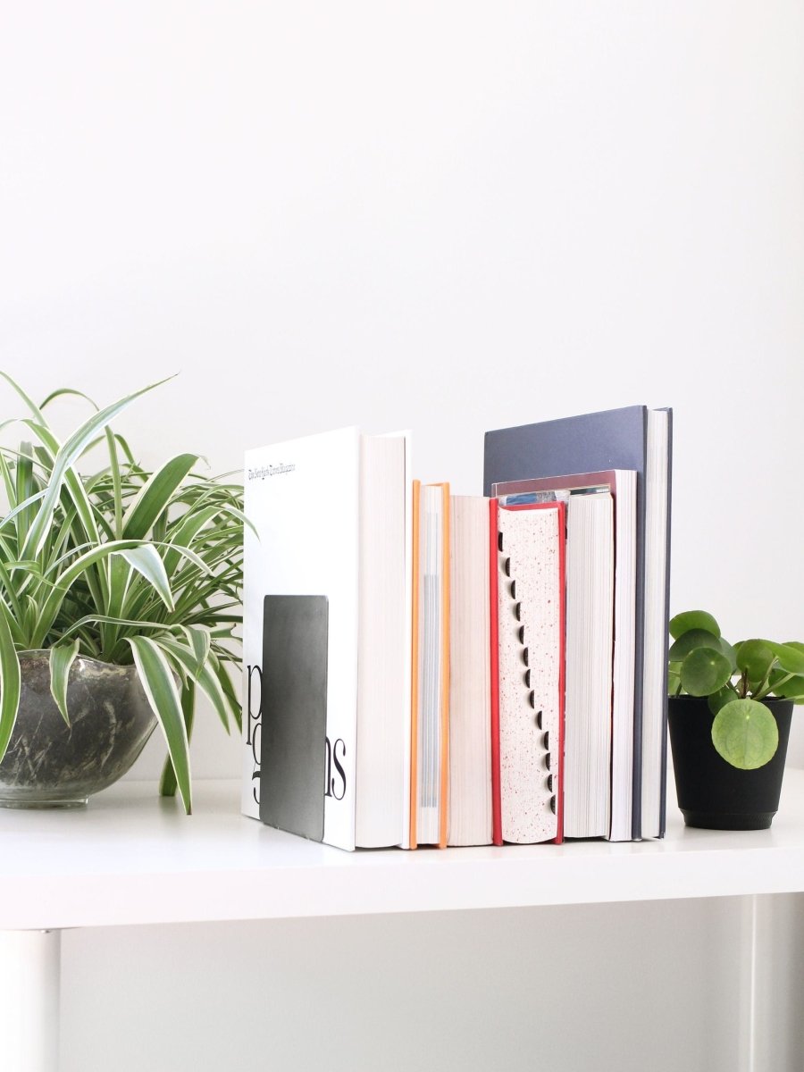 Large Metal Bookend for Vinyl Records from Jubilee Trading Company