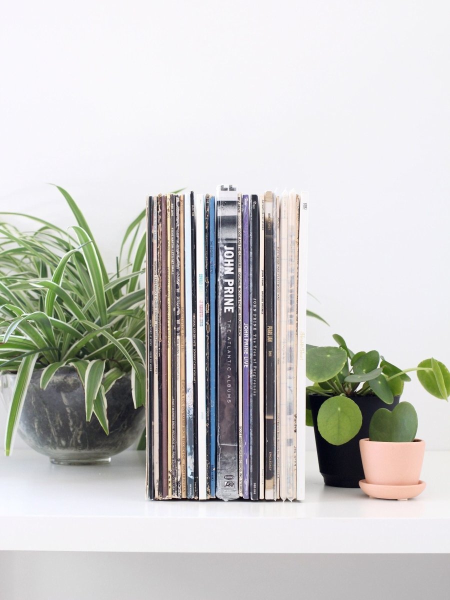 Large Metal Bookend for Vinyl Records from Jubilee Trading Company