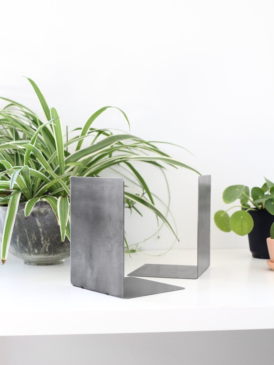 Large Metal Bookend for Vinyl Records from Jubilee Trading Company