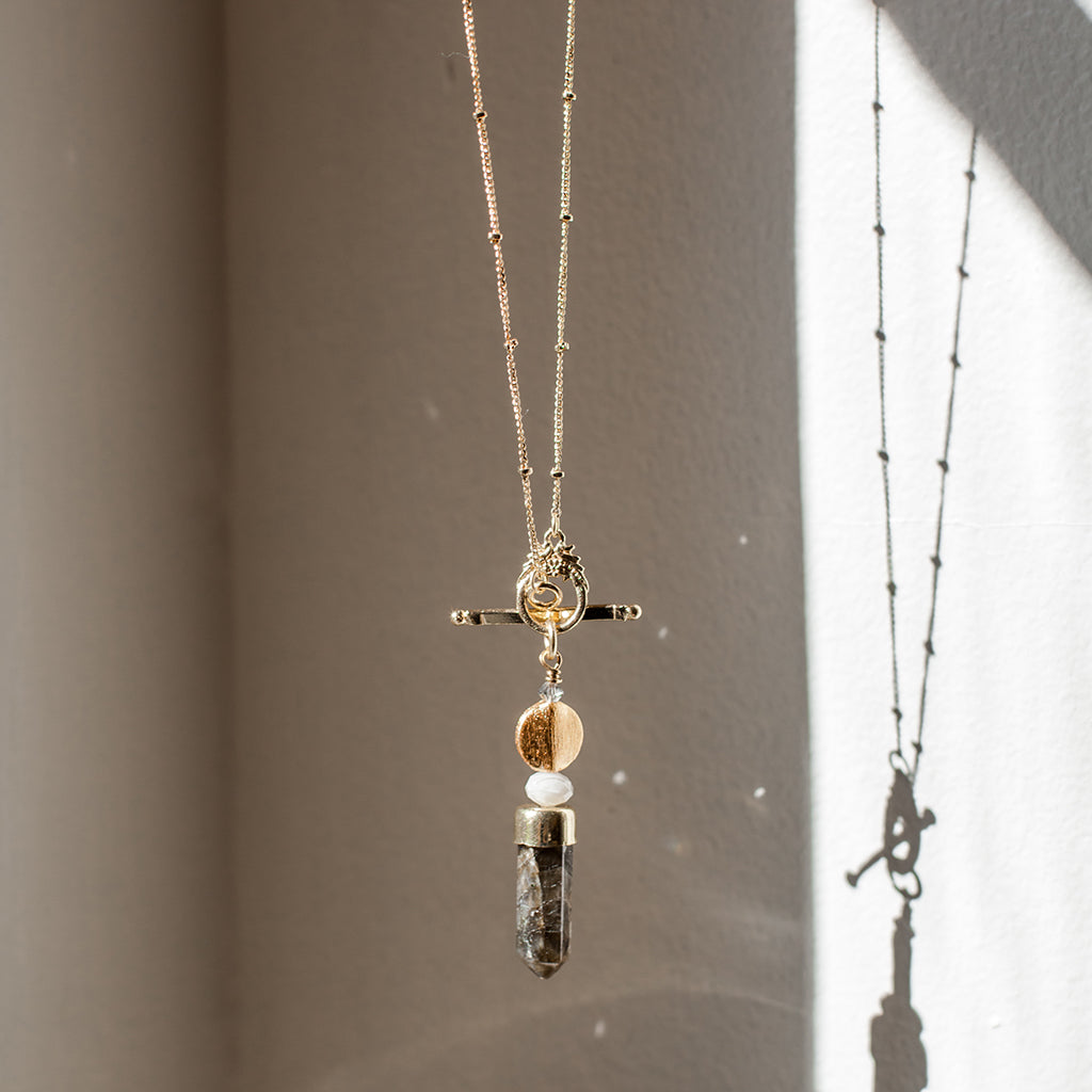 Labradorite Lariat Necklace from SLATE + SALT