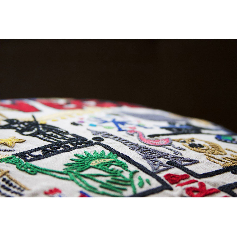 Las Vegas Hand-Embroidered Pillow from Quirks!