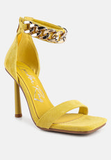 Last Sip Micro Suede High Heel Sandals from London Rag International