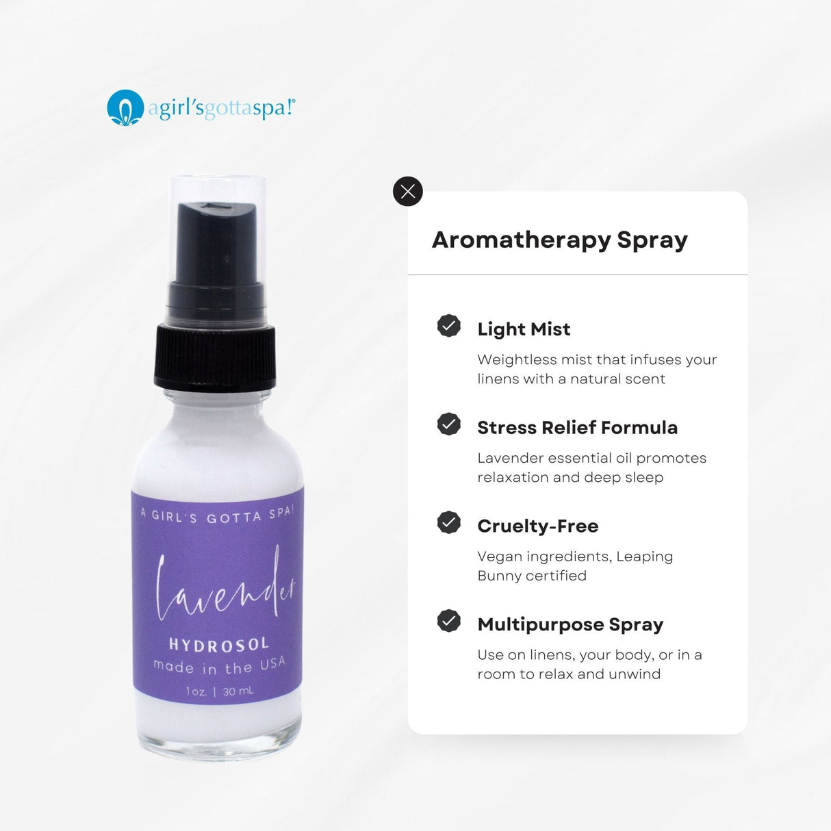Lavender Hydrosol Mist Pillow Spray from A Girl's Gotta Spa!
