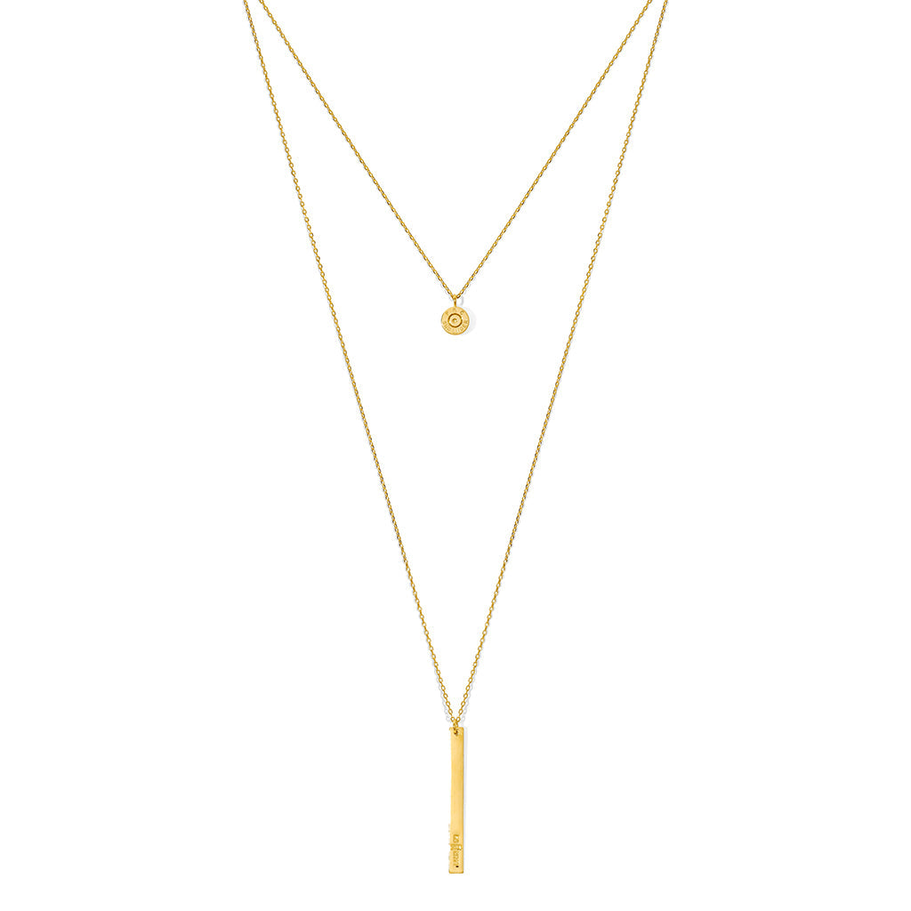 Layered Bar Bullet Necklace from SLATE + SALT