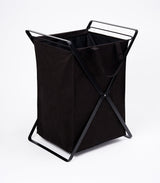 Laundry Hamper with Cotton Liner - Two Sizes - Steel + Cotton from Yamazaki Home