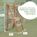 Learning Tower: Foldable Step Stool for Toddlers - Beige from Goodevas
