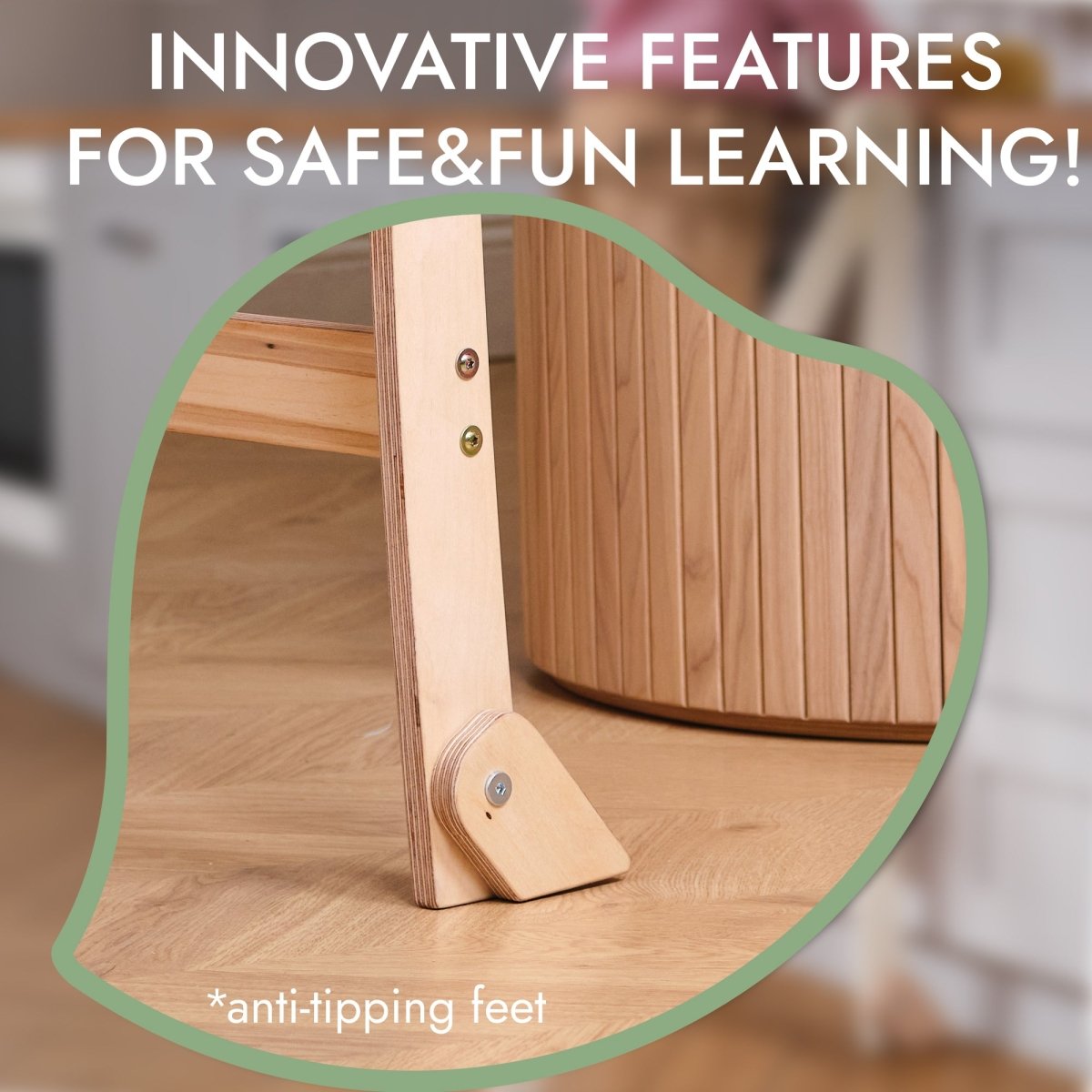 Learning Tower: Foldable Step Stool for Toddlers - Beige from Goodevas