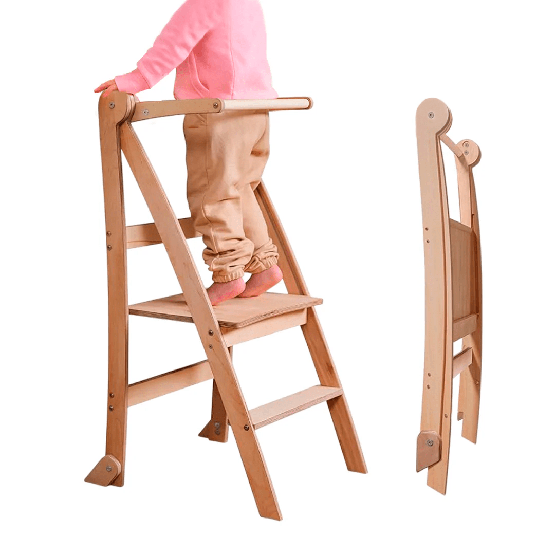 Learning Tower: Foldable Step Stool for Toddlers - Beige from Goodevas