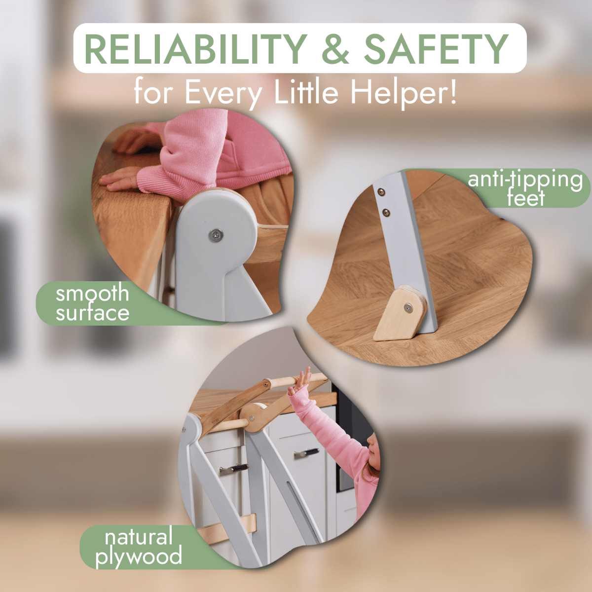 Learning Tower: Foldable Step Stool for Toddlers - Gray from Goodevas