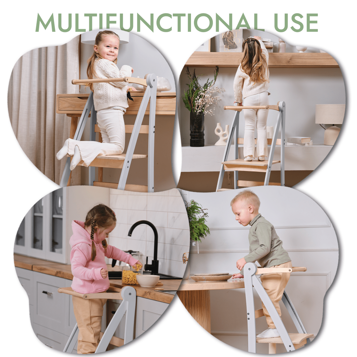 Learning Tower: Foldable Step Stool for Toddlers - Gray from Goodevas