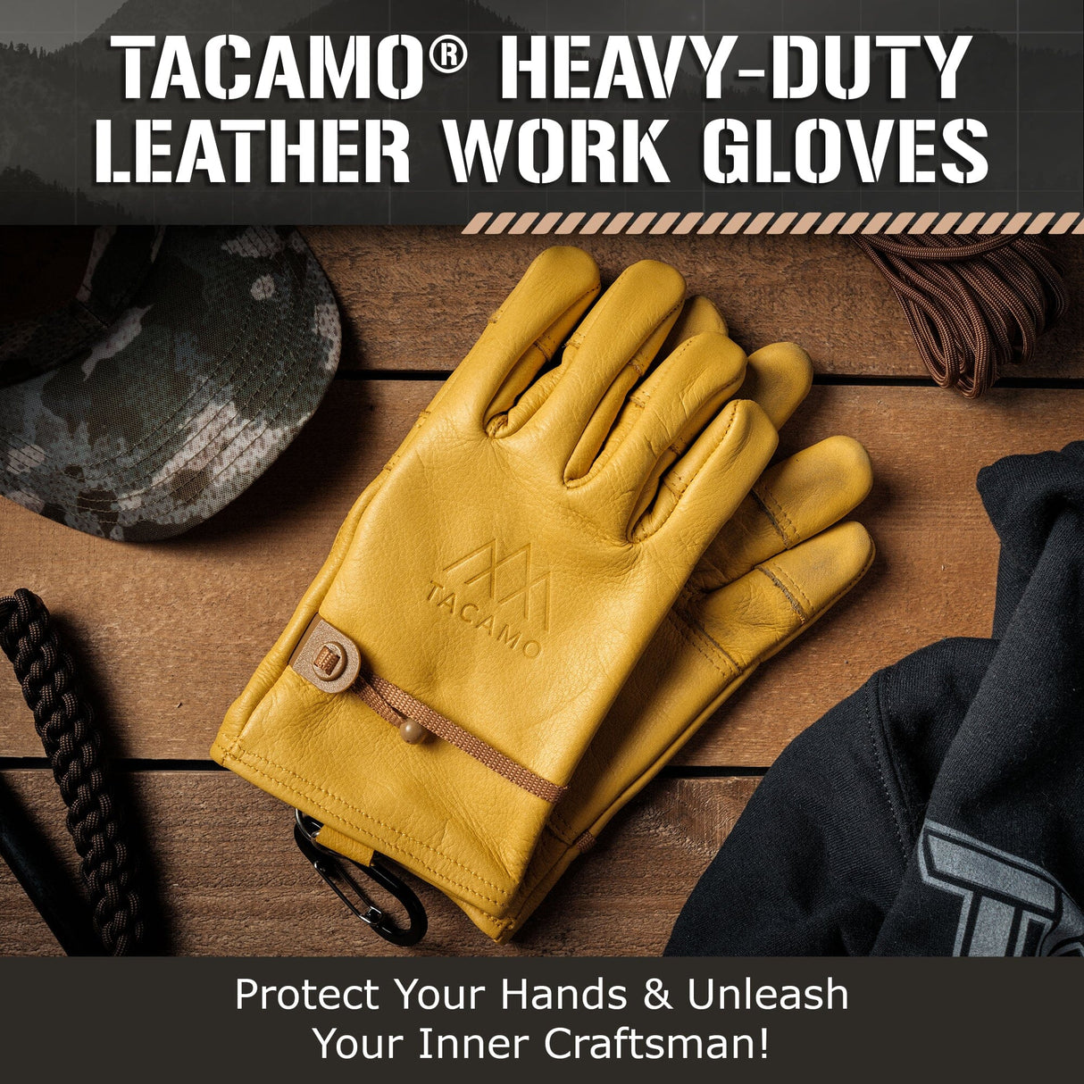 Leather Work Gloves from TITAN Survival