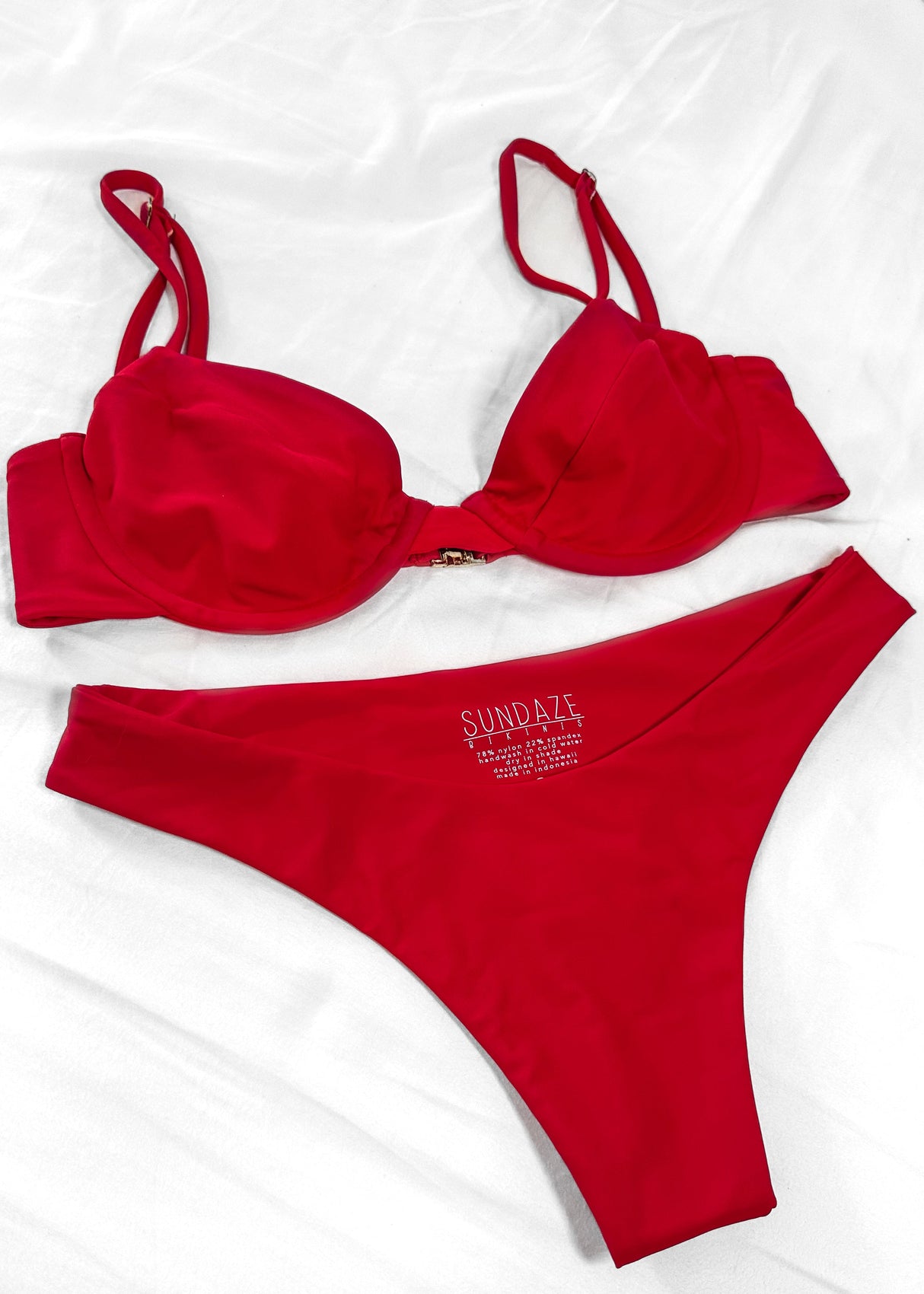 Lahaina Bikini Bottoms X Red from Sundaze Bikinis
