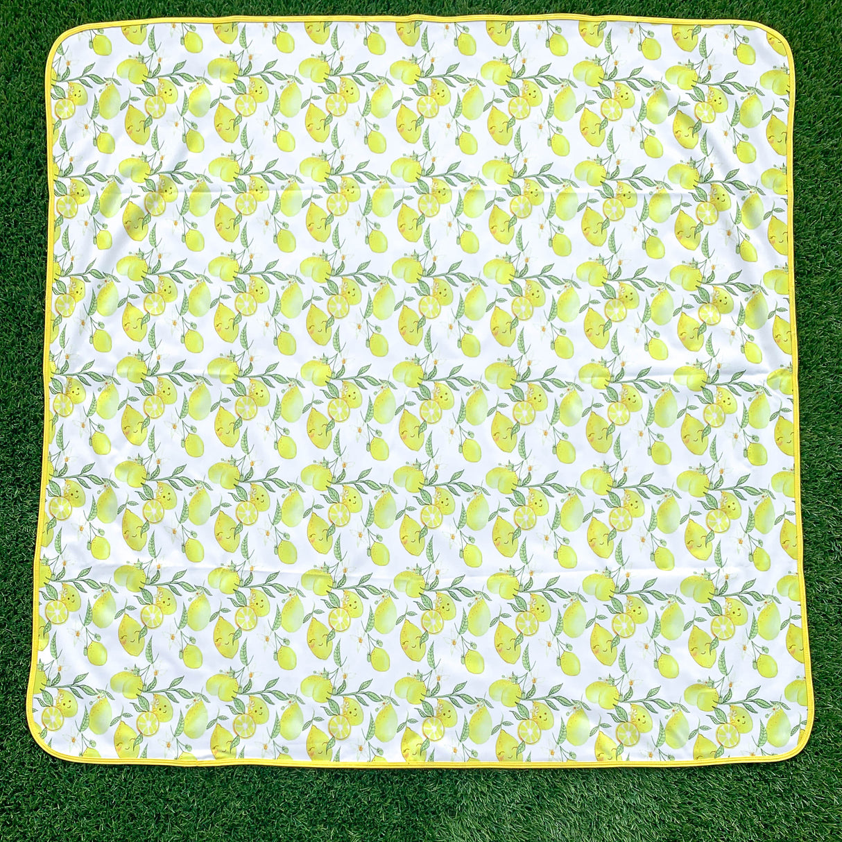Fresh Lemon Splash Mat - A Waterproof Catch-All for Highchair Spills and More! from BapronBaby