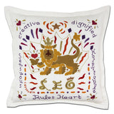 Leo Astrology Hand-Embroidered Pillow by Cat Studio from Quirks!