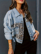 Animal Print Denim Jacket from MsDressly