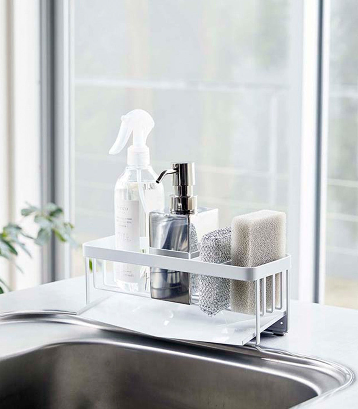 Sponge & Bottle Holder - Steel from Yamazaki Home
