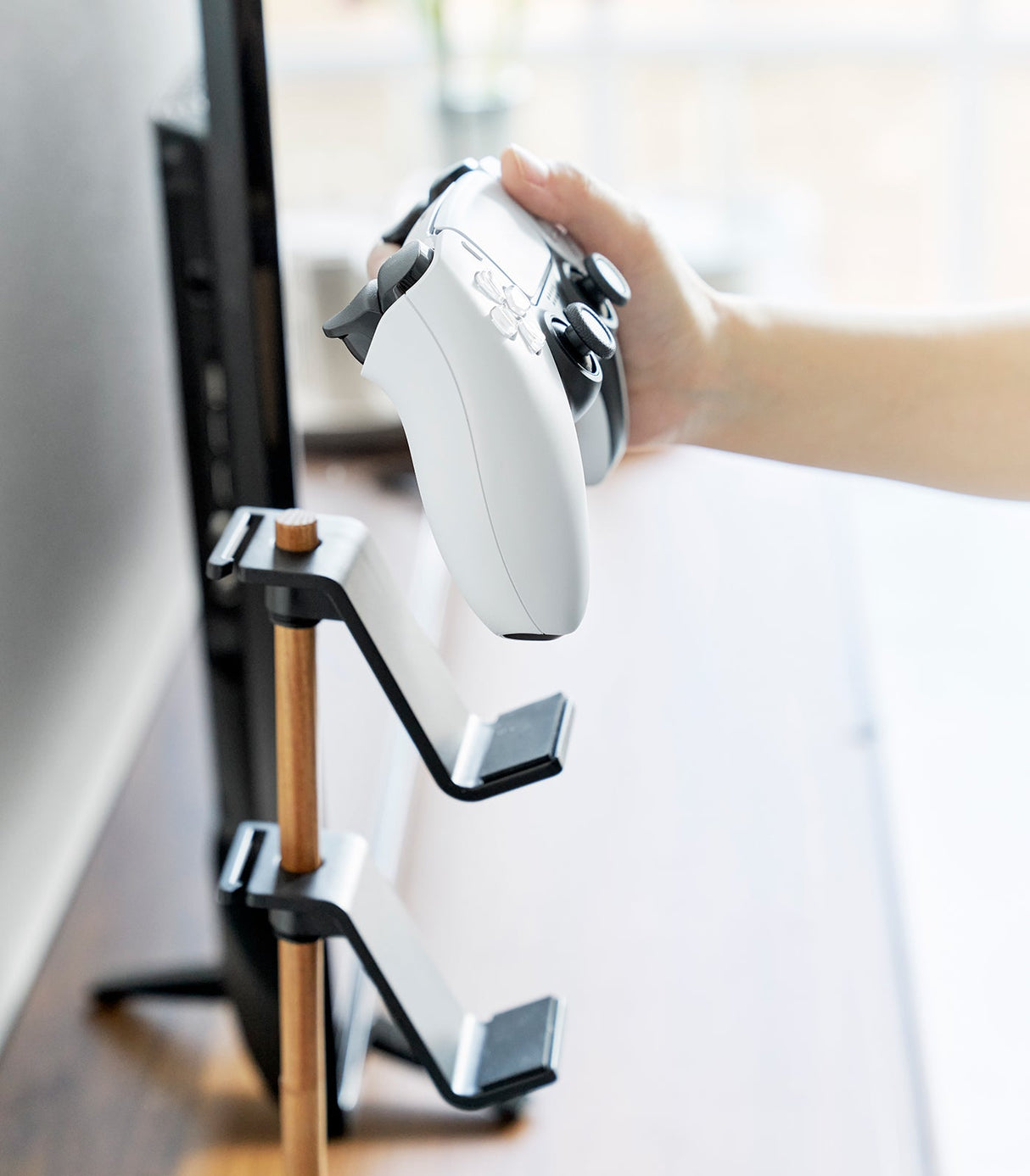Controller Stand - Steel + Wood from Yamazaki Home