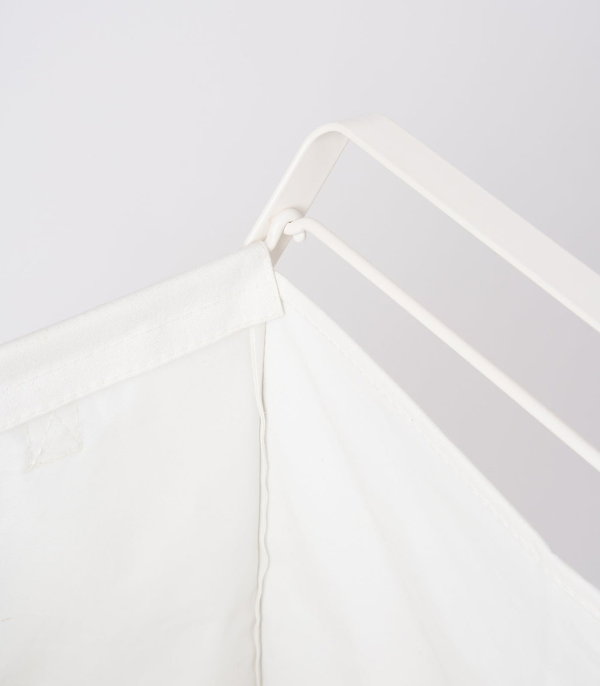 Laundry Hamper with Cotton Liner - Two Sizes - Steel + Cotton from Yamazaki Home