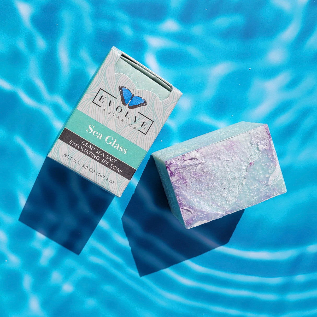 Specialty Soap - Sea Glass Salt Bar from Evolve Botanica