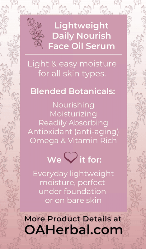 Lightweight Daily Nourish Face Oil Serum from Ora's Amazing Herbal