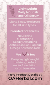 Lightweight Daily Nourish Face Oil Serum from Ora's Amazing Herbal