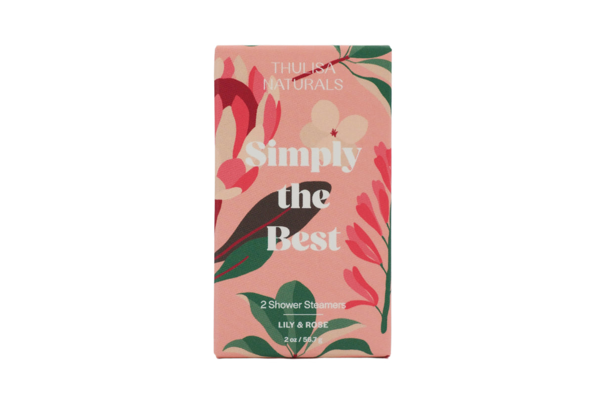 Rose + Lily Shower Steamers |  2 pack gift set from Thulisa Naturals
