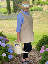 Linen Apron - French Style Crossback from The Celtic Farm
