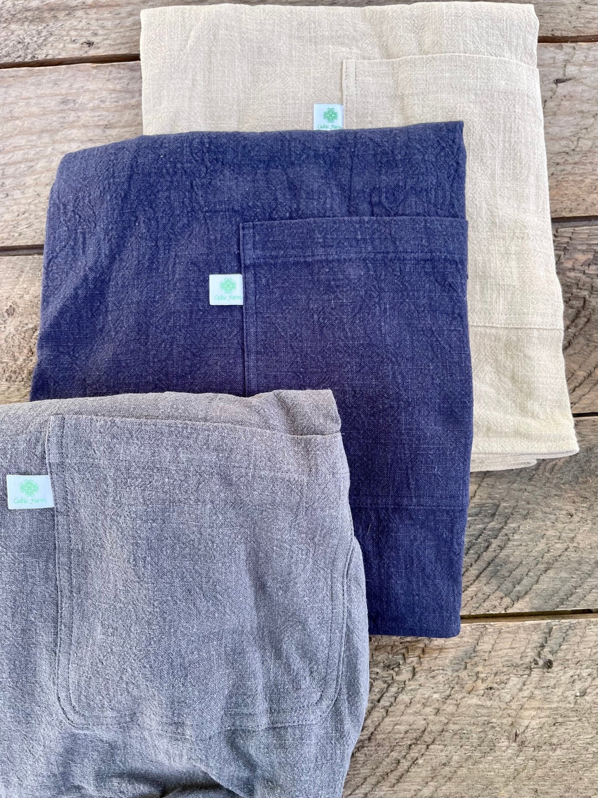 Linen Apron - French Style Crossback from The Celtic Farm