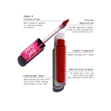 Silky and Transfer-Proof Lip Fondant Liquid Lipstick from Half Caked - with Opaque Color Gloss Lipgloss Makeup Matte Berry Oil
