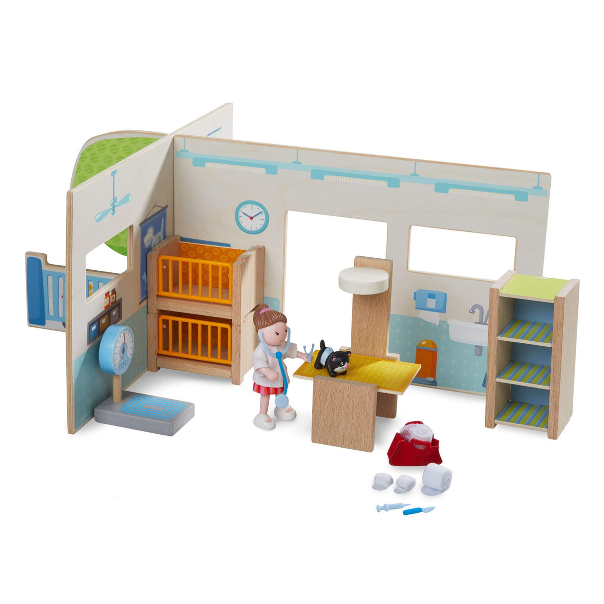 Little Friends Vet Clinic Play Set with Rebecca Doll from HABA USA
