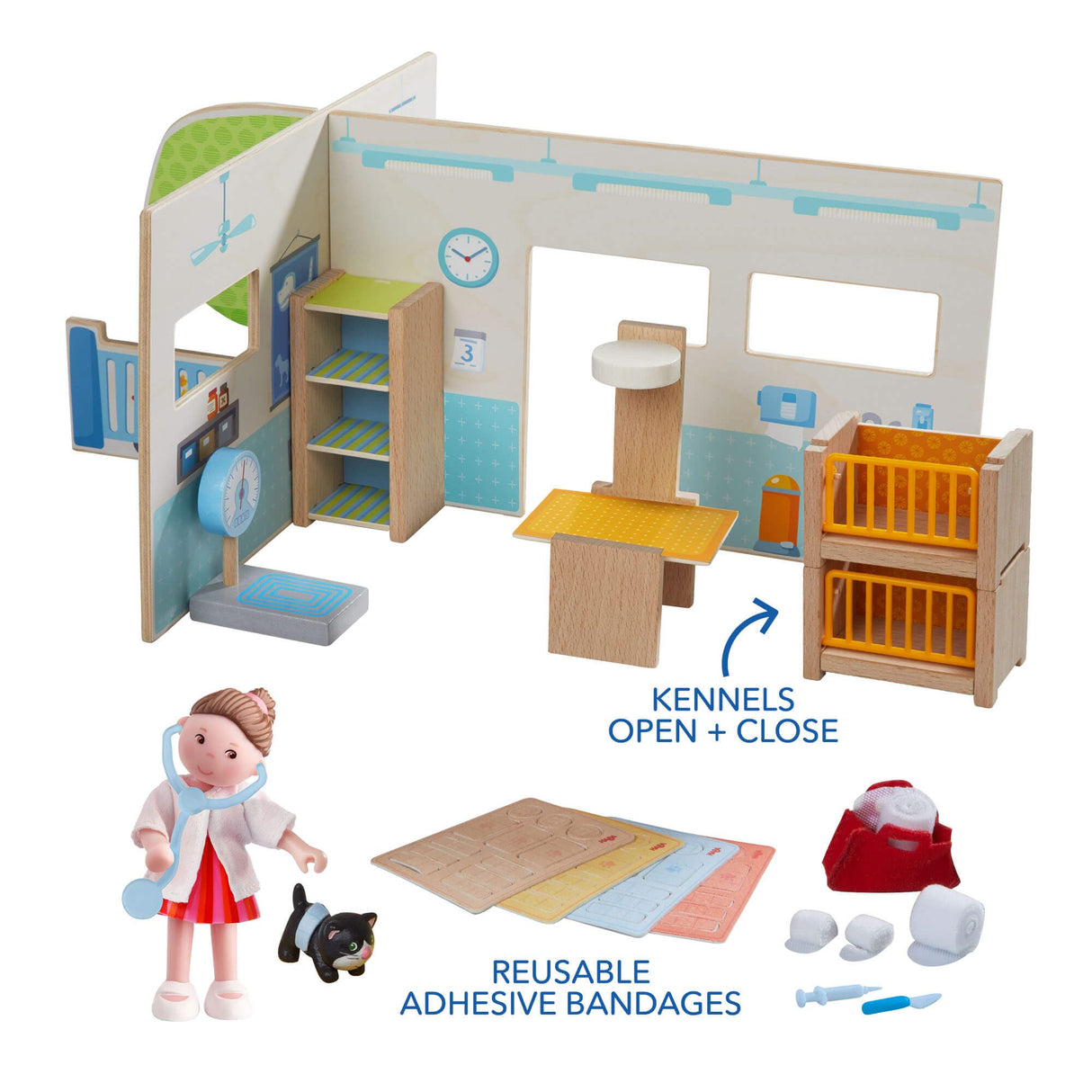 Little Friends Vet Clinic Play Set with Rebecca Doll from HABA USA