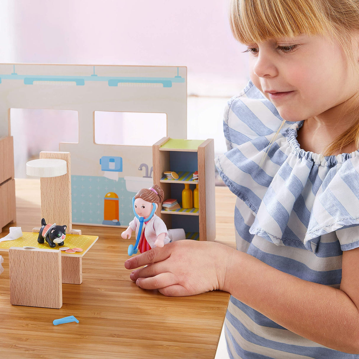 Little Friends Vet Clinic Play Set with Rebecca Doll from HABA USA